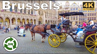 Brussels, Belgium Walking Tour around the City | Travel | City Walk | 4K Ultra HD
