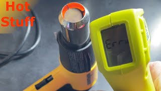 Wagner HT1000 Heat Gun vs Ryobi Thermometer IR002ID