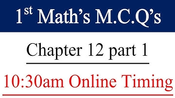 fsc maths online | ics math online | 1st year Math online book 1 ch 12 Math Chapter 12 Solution tri