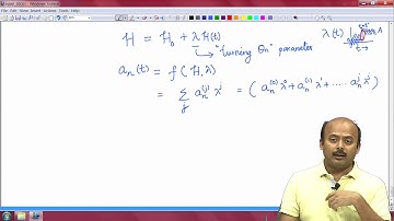 noc20 bt16 lec11 TDPT in Steps – 2: Introducing “λ”the switch and first approximation