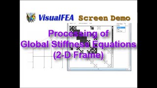 Processing of Global Stiffness Equations for 2-D Frame Case