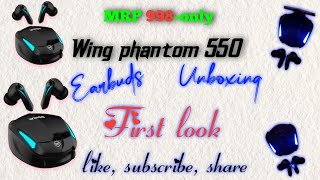 Unboxing gaming earbuds??//tws//under budget??like//wings phantom 550