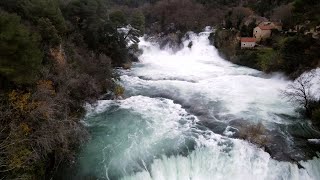 #Waterfall #Skradinski Buk, #Krka national park, (from above) #Croatia #2022, #Landscape, #4K #Drone