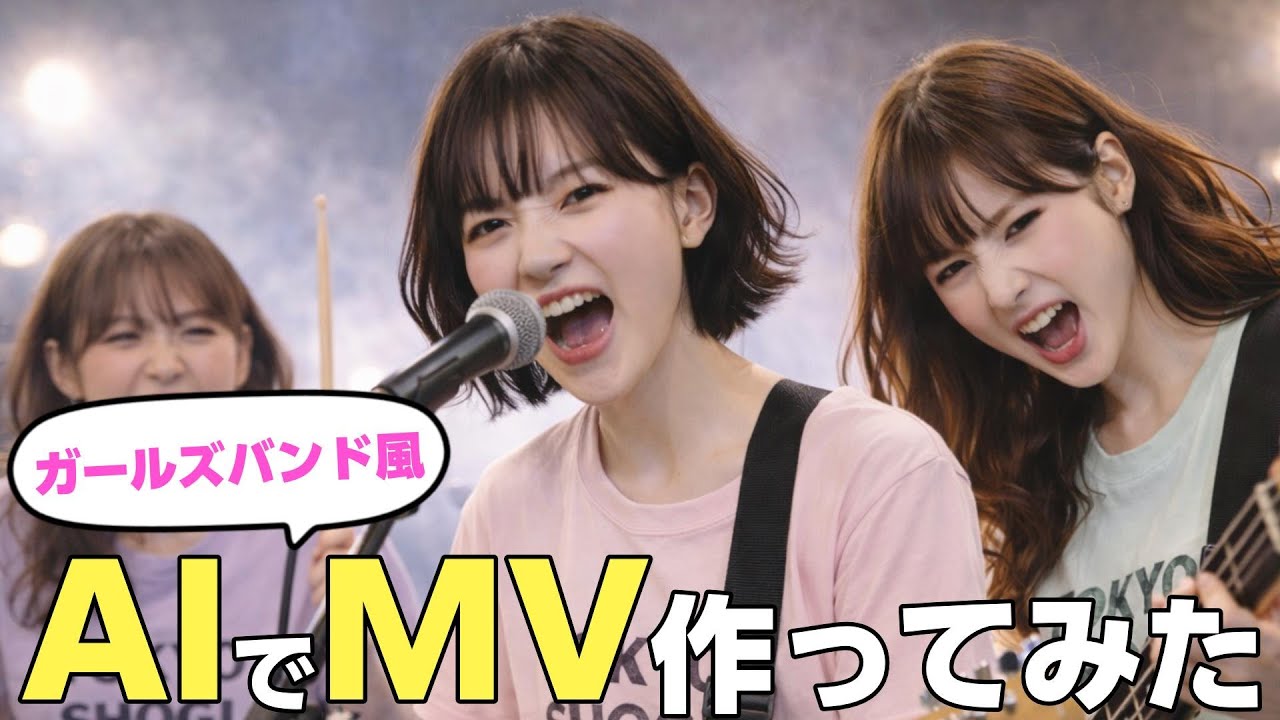 AIでガールズバンド風MV作ってみた