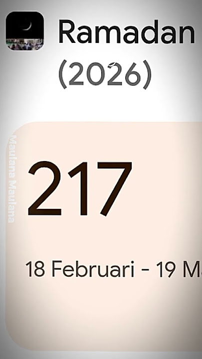 Hitung Mundur Ramadhan 1447H.Gak Kerasa Tinggal 217 Hari Lagi Kita Akan Menuju Bulan Ramadhan 1447H