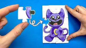 Making Paper Craft Puzzle Game DIY with CatNap from Smiling Critters by Poppy Playtime Chapter 3