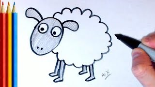 (fast-version) How to Draw Sheep (Super Simple) - Step by Step Tutorial screenshot 3