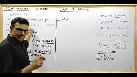 Mathematics part 1 chapter 12 exercise 12.6 | solutions of triangles | how to find angles |