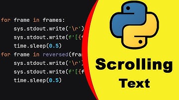 Scrolling Text | Python Program | Python Project 18