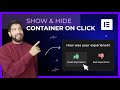 Show and Hide containers on click in Elementor | Detailed Explainer