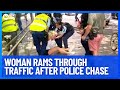 Woman rams through traffic after police chase  10 news first