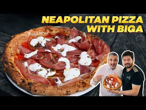 Neapolitan pizza dough made with biga, from the video