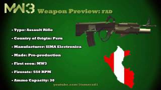 MW3 Guns - FAD *BRAND NEW GUN - 100% CONFIRMED* (MW3 Weapons previews Part 37)