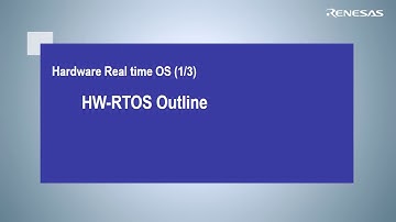 Renesas High-Performance HW-RTOS (1/3)：Outline