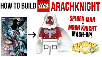 HOW TO Build LEGO ARACHKNIGHT Spider Man + Moon Knight Mash Up from Marvel Comics
