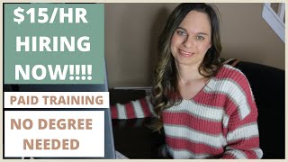 URGENTLY HIRING! WORK FROM HOME JOB $15/HR NO DEGREE NEEDED & PAID TRAINING