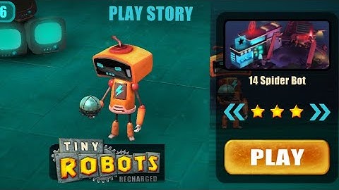 Tiny Robots Recharged | Play Story | Spider Bot | Level 14