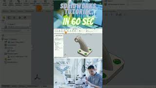 Solidwork tutorial in 60 sec | Solidwork tutorial for beginners #youtubeshorts #solidworks #autocad