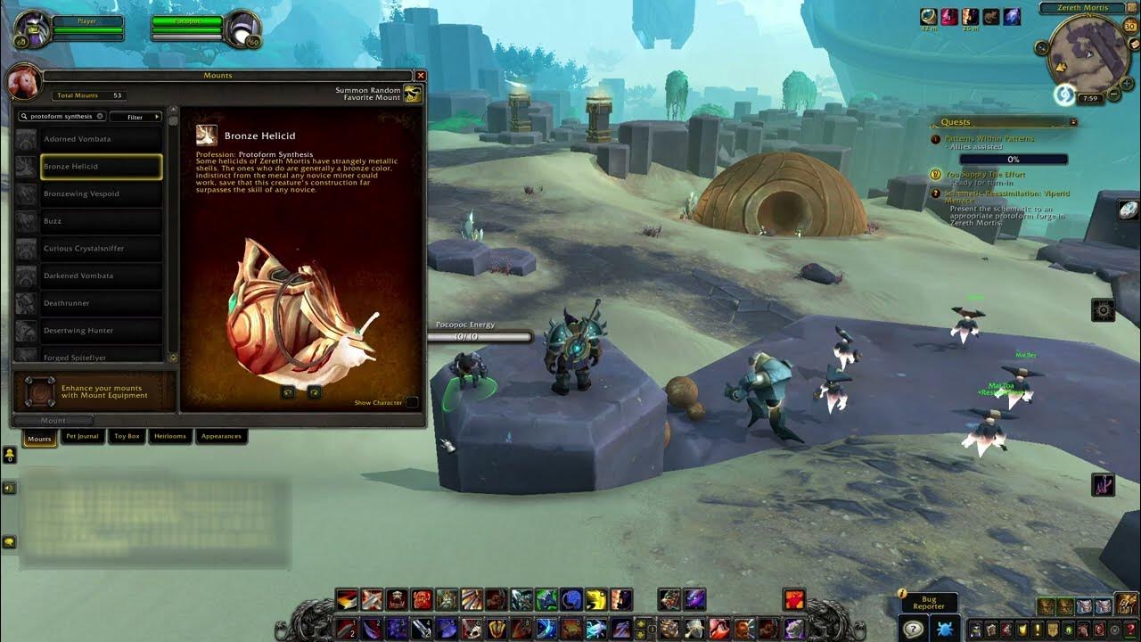 WoW Bronze Helicid - Mount Protoform Synthesis (Zereth Mortis Preview