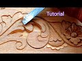 Beginners very easy wood carving tutorial || wooden flower and leaf