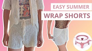 How to make DIY Wrap Shorts on a Sentro 48 knitting machine pattern