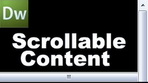 Dreamweaver Tutorial: Create Scrollable Content! -HD-