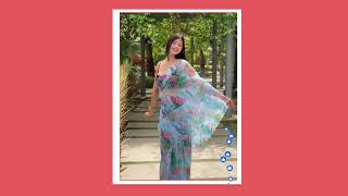 Soft Organza Multi Sky Colour With Readymade Blouse screenshot 5