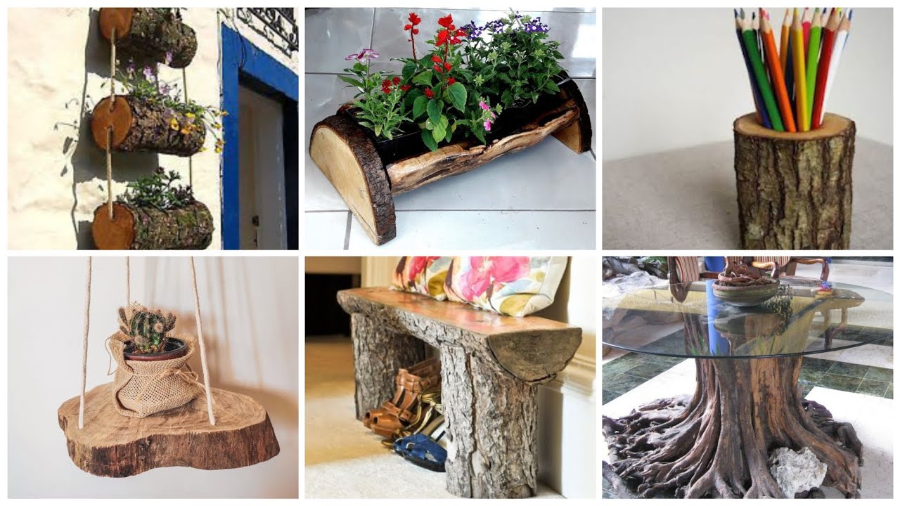 DECORAÇÃO COM TRONCOS! 52 ideias para transformar troncos de madeira em ...