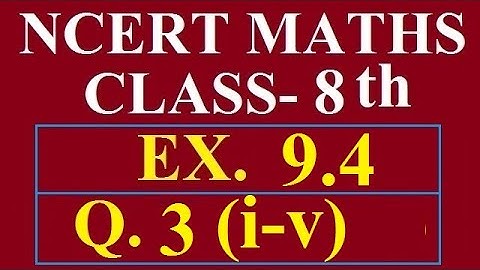 Q. 3 (i-v) EX. 9.4 CLASS 8 (Algebraic Expressions and Identities) || NCERT MATHS || By Bharat Sir