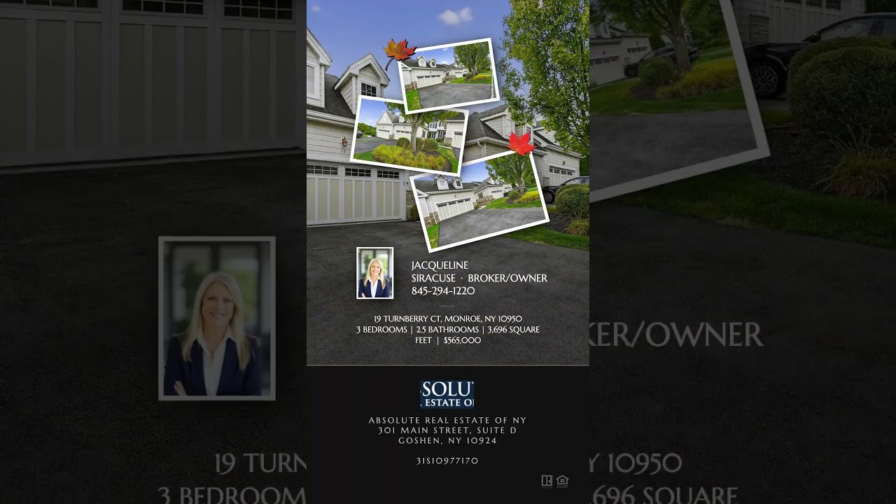 Stunning Luxury Home for Sale in Monroe, NY | 19 Turnberry Ct | 3 Bedrooms, 2.5 Baths, 3,600+ sq. ft