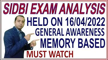 SIDBI 2022 Exam Analysis | SIDBI Grade A 2022 Memory Based General Awareness Questions | SIDBI GA