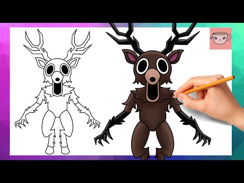 How To Draw The Deer Entity From 99 Nights In The Forest Roblox Drawing Tutorial