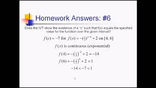 Intermediate Value Theorem (IVT): Problem Set #1