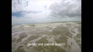 peche d un beau bar en vendée, debarquement difficile en flaot tube