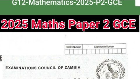 I Solved The 2025 GCE Maths Paper 2