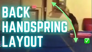 Round off back handspring layout