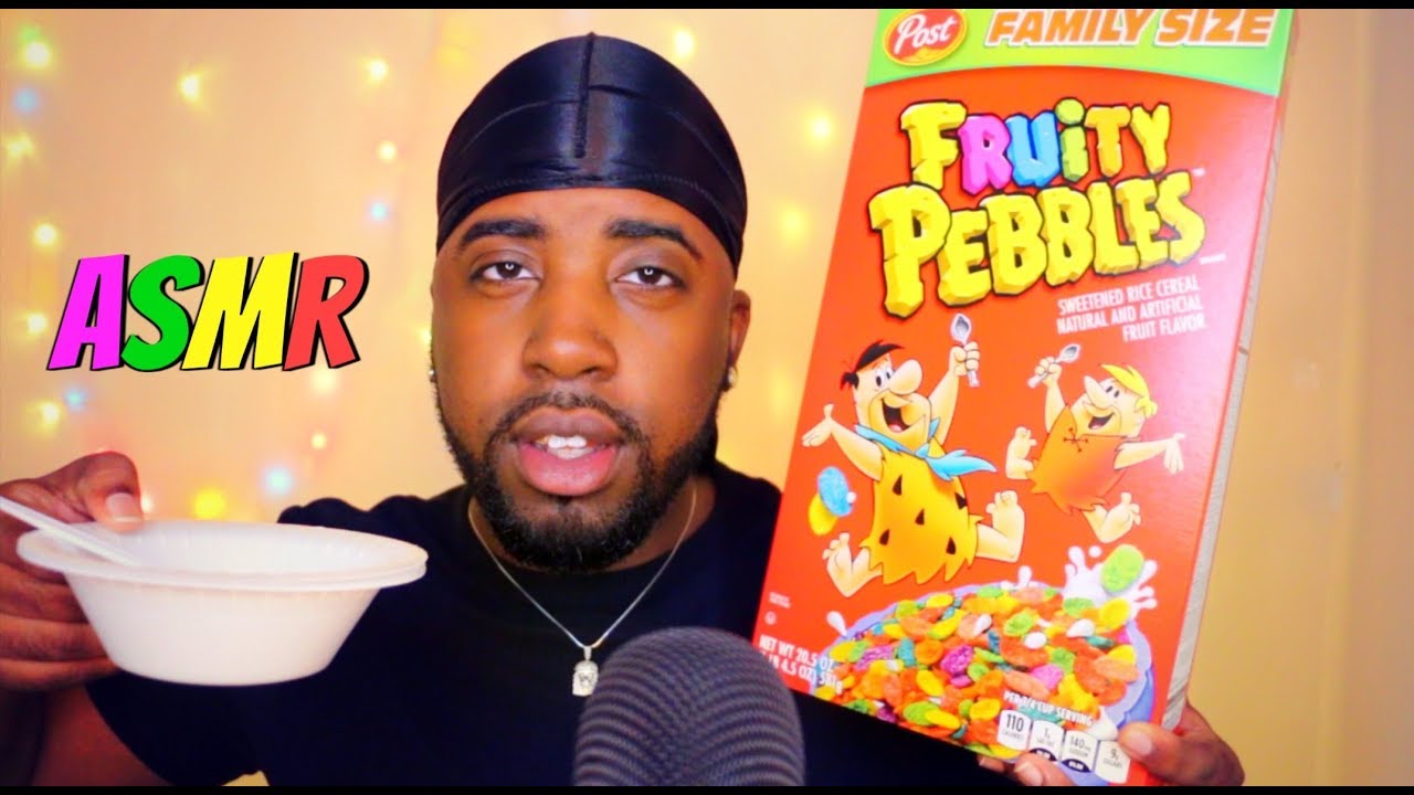 [ASMR] Fruity Pebbles Mukbang + Rambling | Crunchy, Popping Sounds (SO ...