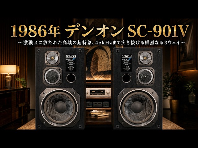 【動作確認済み】 DENON スピーカー SC-901V 1986 DENON SC-901V - YouTube