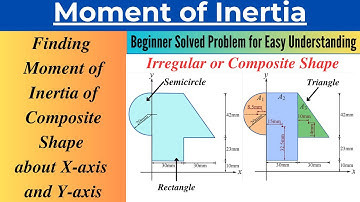 Finding Moment of Inertia of Composite or Irregular Shape About X and Y Axis| Solved Problem