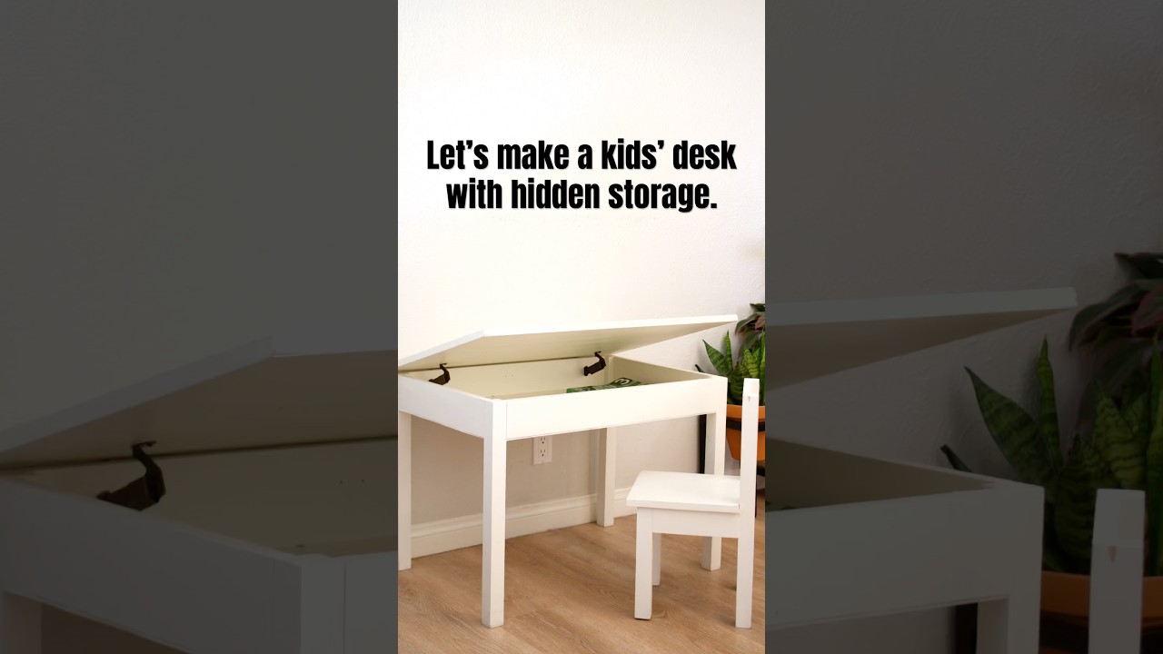 Easy DIY Kids Table with hidden storage 