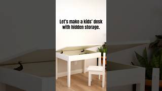 Easy DIY Kids Table with hidden storage #diyfurniture #woodworking #asmr