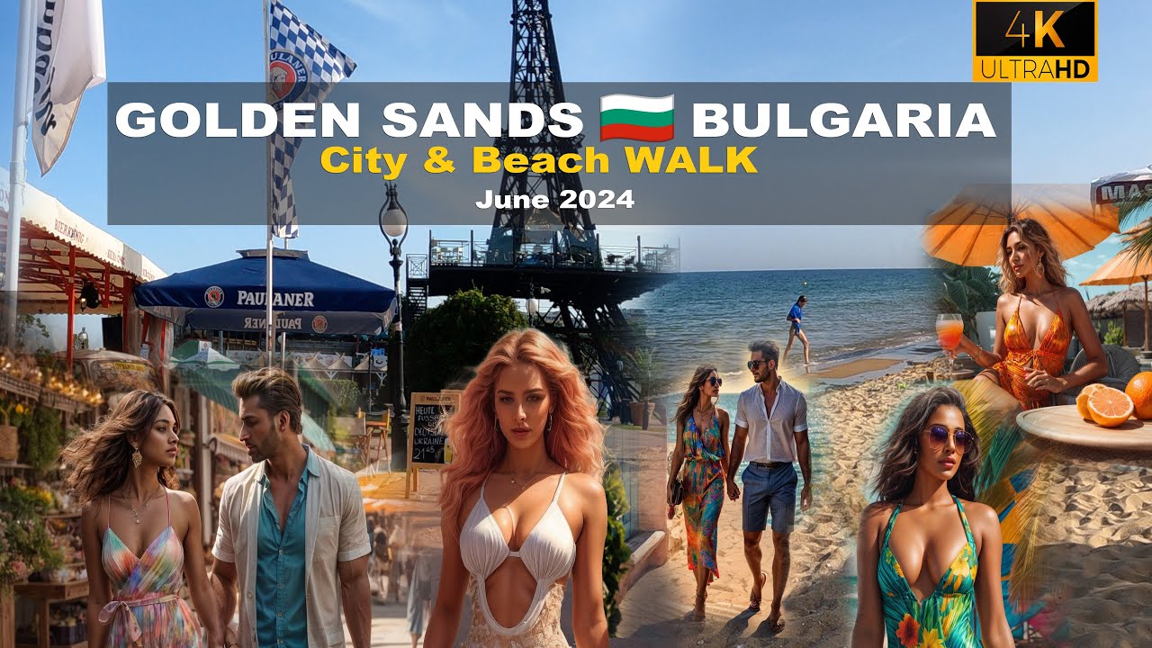 ☀️ Walking Golden Sands June 🇧🇬 Bulgaria - 2024 - 4K 60 FPS