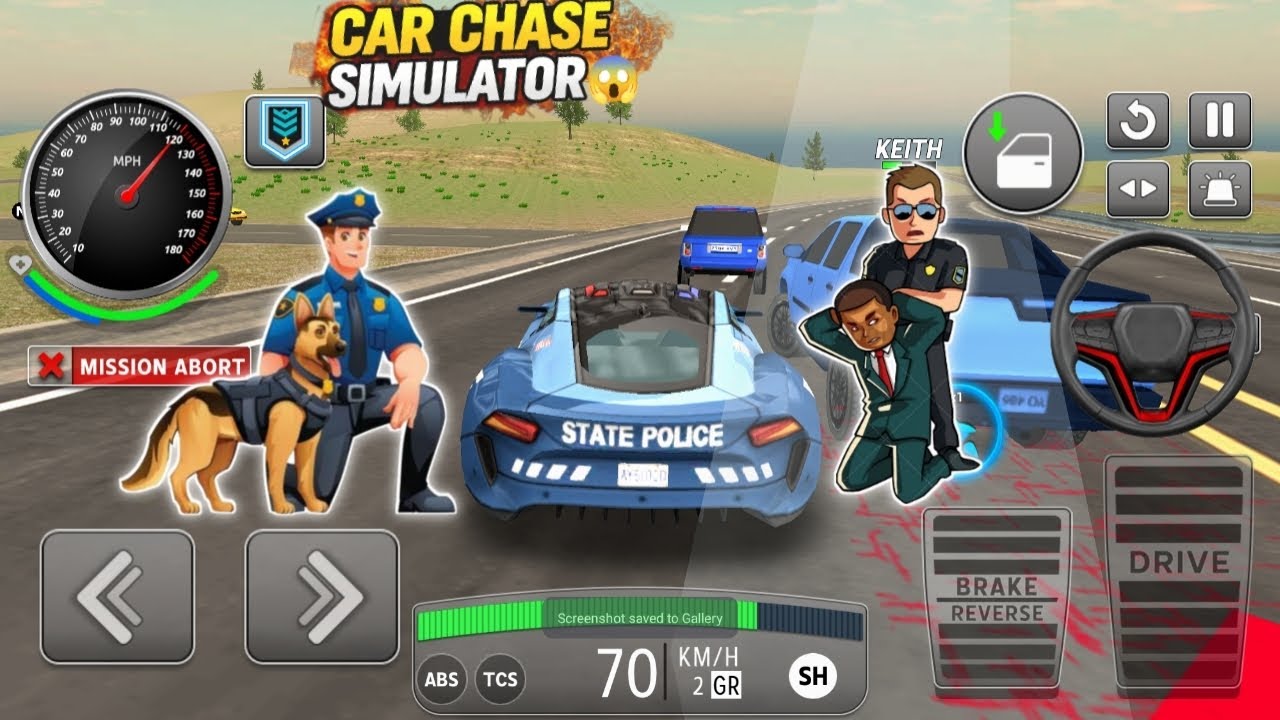 Real Police Car Action 🎮 | Chase Simulator 3DNon Stop Police Chase 🚓 | High Speed Simulator Gameplay