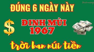 Tiền Về Dồn Dập, Đinh Mùi 1967 - Gặp 6 Ngày Vàng Tháng 9 Âm, Giàu Nhanh Chóng Mặt