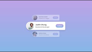 Famous Vertical Card Sliding Animation using only HTML & CSS Profile