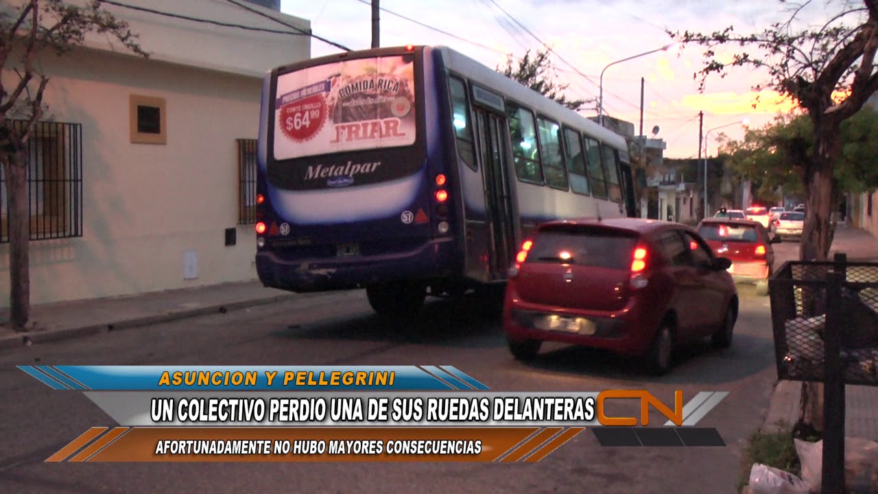 SE LE SALIO UNA RUEDA A UN COLECTIVO - YouTube
