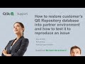How to Restore Customers Qlik Sense Environment for Testing