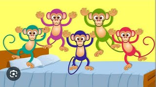 🐵 Five Little Monkeys 🍌 @KidsYouTube ||Nursery Rhymes and Children's Songs