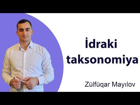 İdraki taksonomiya | Kurikulum dərsləri | Zülfüqar Mayılov