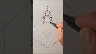 Timelapse Sketch Of This Dome Spire Building